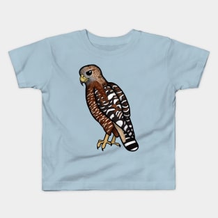 Red Shouldered Hawk (Large Print) Kids T-Shirt